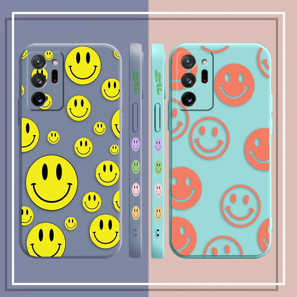 Case For Samsung Galaxy A90 A80 A70 A60 A50 A40 A30 A20S A20 A10S Note 20 M33 Pro Plus Lite Ultra 4G 5G Case  Funny Smiling Face