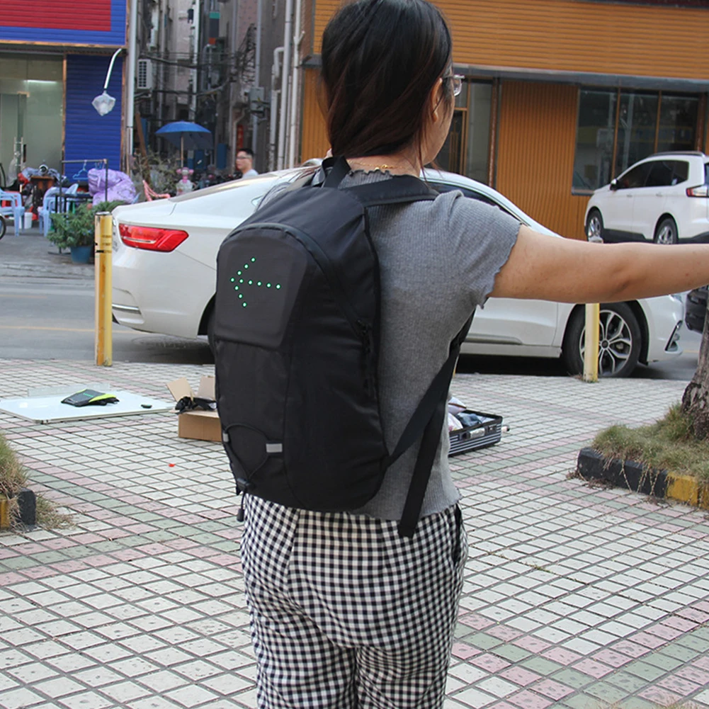 Cycling MTB Bag Safety LED Turn Signal Light Wireless Remote Control Bicycle Night Riding Running Camping Warning Backpacks |