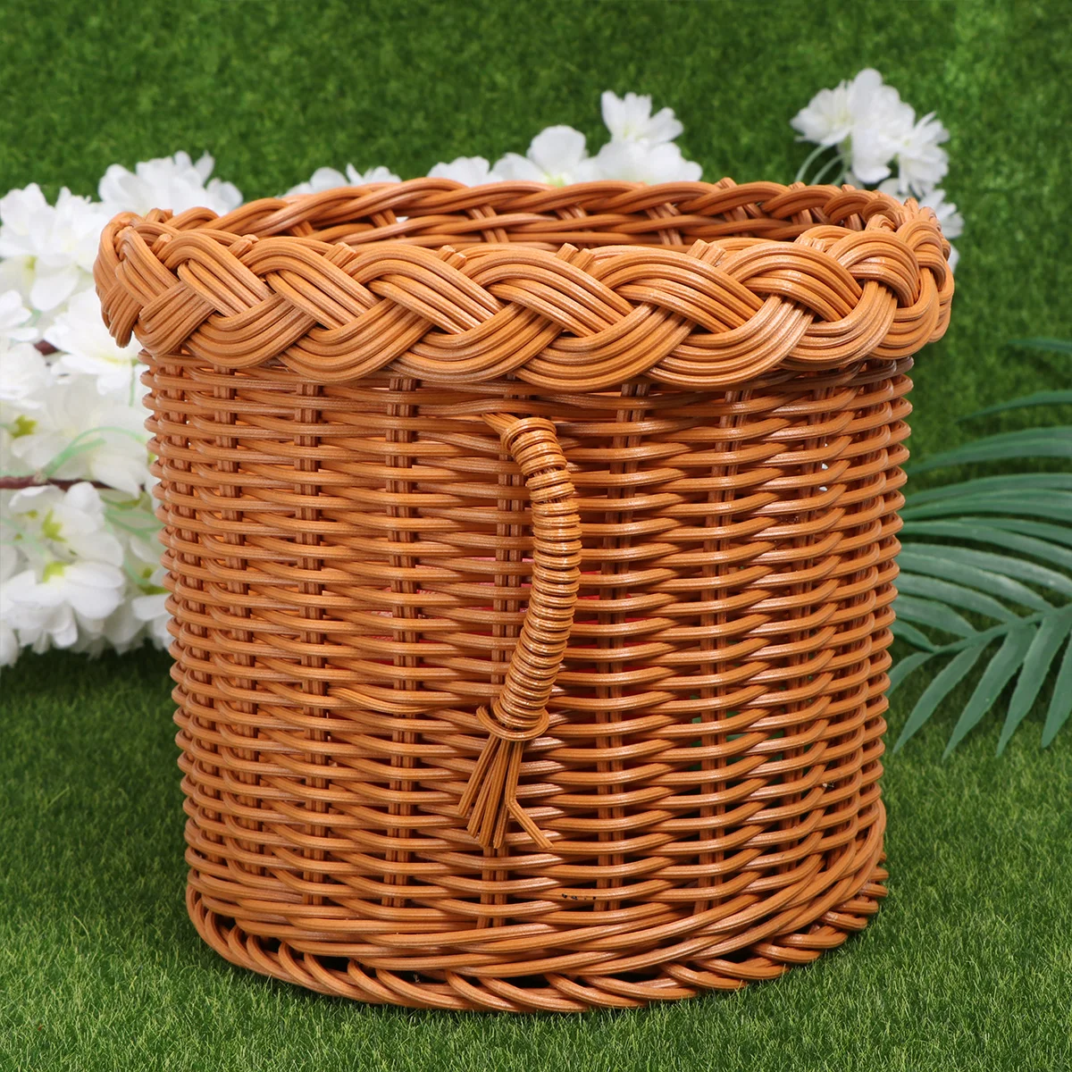 

Rattan Storage Basket Elephant Woven Snack Basket, Storage Container Organizer Vegetable Fruit Baskets Tray Candy Basket (