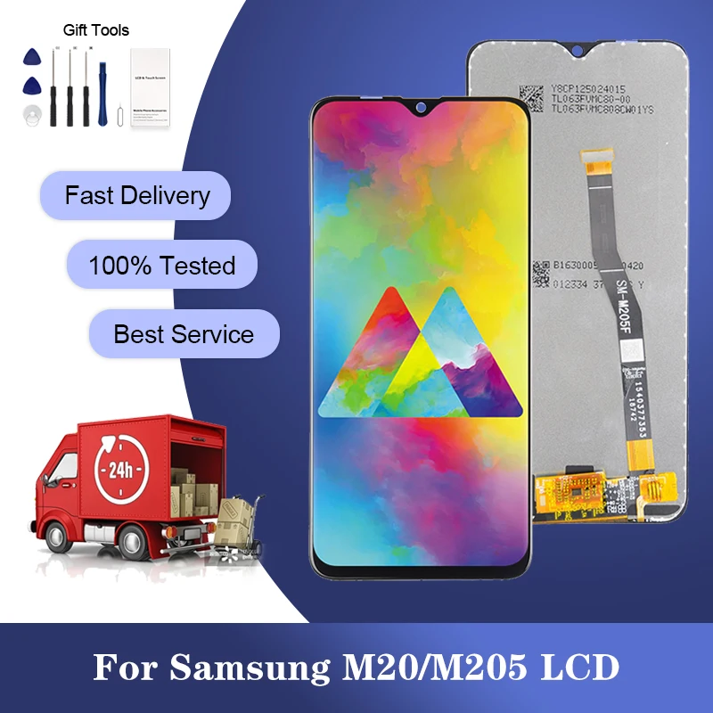 

6.3 Inch For Samsung Galaxy M20 Lcd M205 Display Touch Screen Digitizer M205F M205FN M205M M205N Assembly With Tools Wholesale