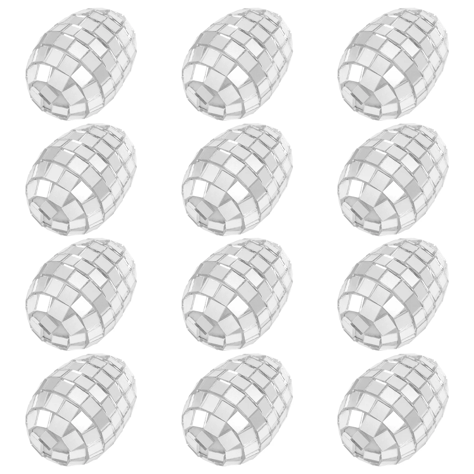 

12 Pcs Disco Balls Outdoor Decor Easter Egg Ornaments Tabletop Mirror Mirror Easter Egg Decorations Easter Eggs Pendant