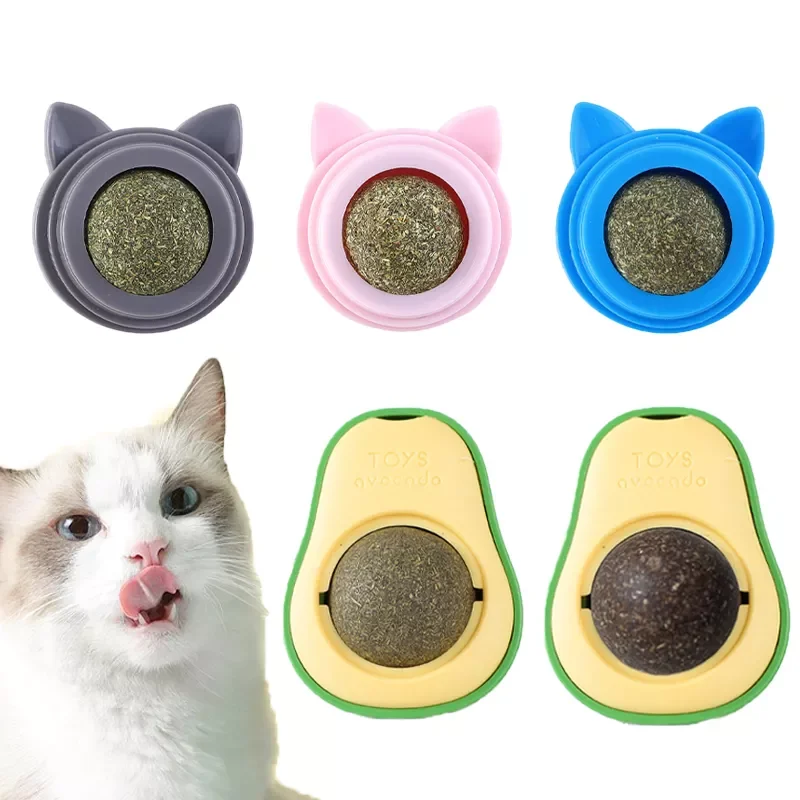 

Natural catnip cat toys licking toy for cats Stick-on roller ball candy snack Teeth Cleaning Pet Cats Supplies Interactive toys
