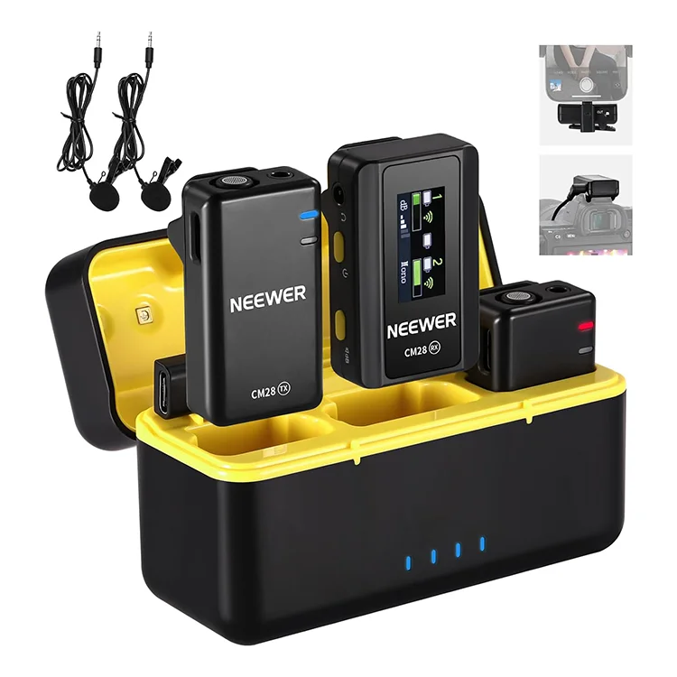 Беспроводная петличная микрофонная система Neewer CM28 с чехлом для зарядки