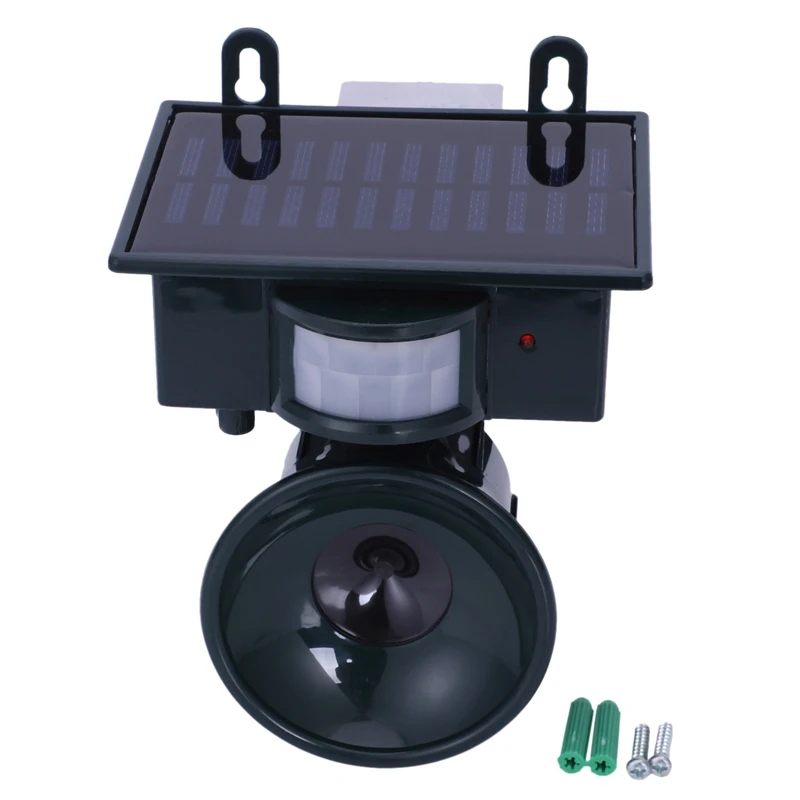 Ультразвуковой PIR открытый солнечный отпугиватель животных птиц собак лисцов