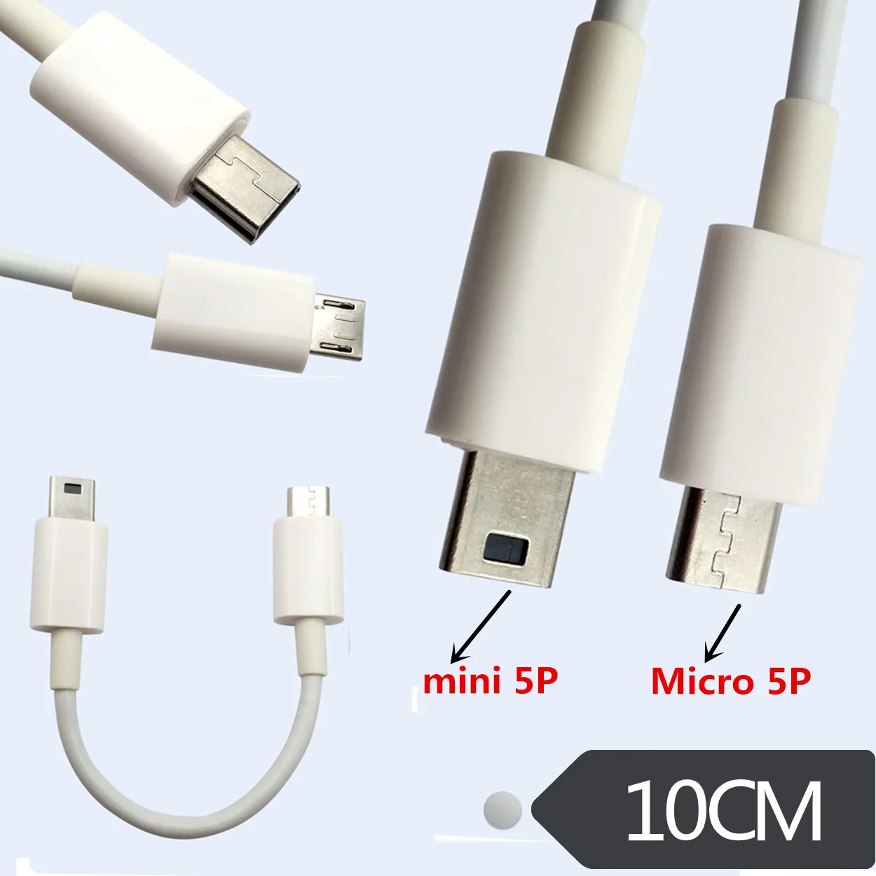 

Кабель для передачи данных 10 см USB2.0 mini 5P папа к Micro USB 2,0 5Pin мама 0,1 м