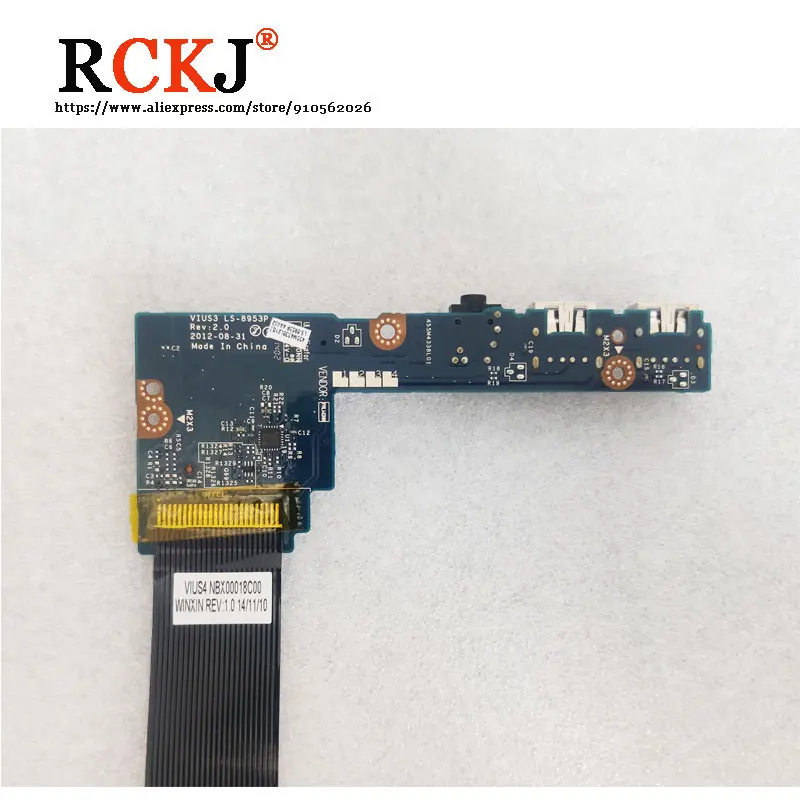 

Original For Lenovo IdeaPad S300 S400 S405 laptop USB Jack Board Audio Sound Card Headphone Board Card Reader LS-8953P