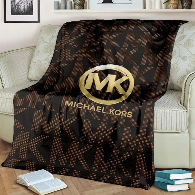 

Модное фланелевое одеяло с логотипом M-Michael- Kors, одеяло для дивана и кровати, детское удобное теплое портативное одеяло, подарок, воздушная капелька