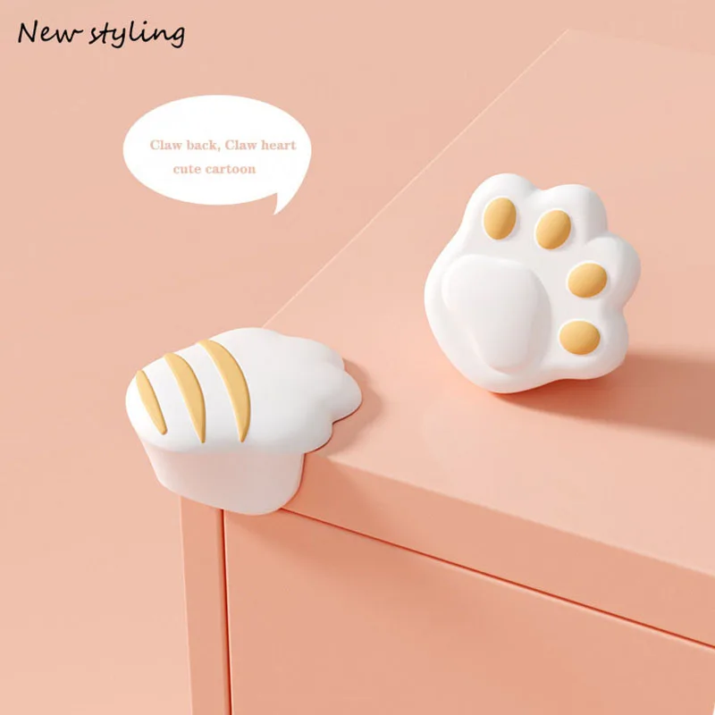 

1 Piece Baby Children Cute Desk and Chair Corner Protector Cat Claw Safety Soft Cartoon Silicone Protective Pad Anti-collision