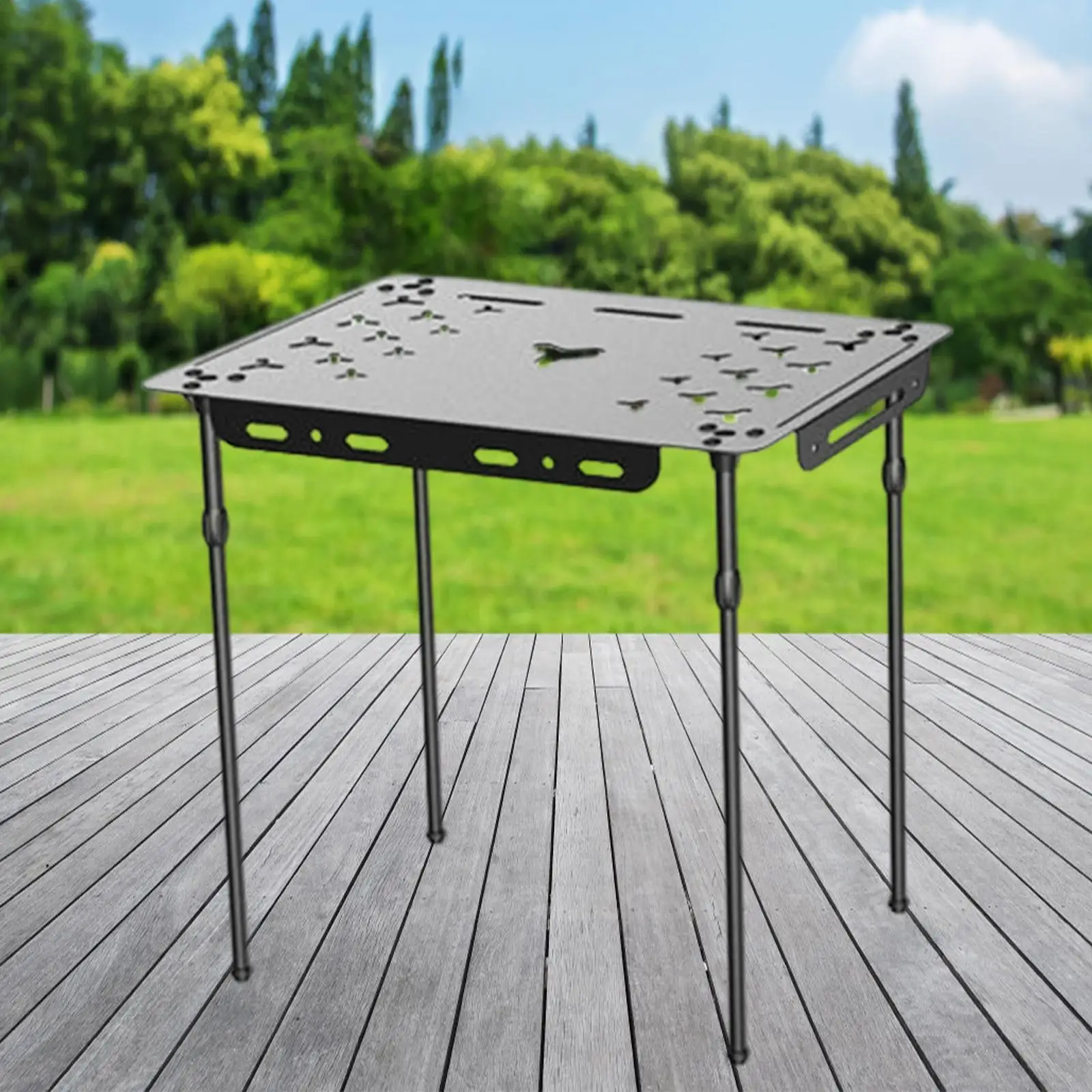 

Camping Folding Dining Table Collapsible Stand for Picnic Traveling Beach Balcony