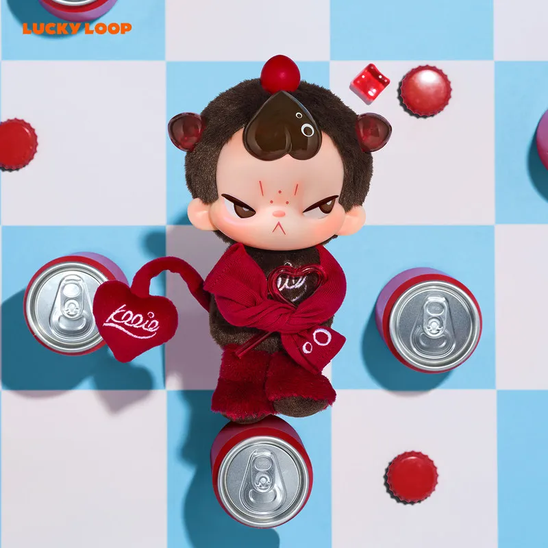 Фото Плюшевый брелок Lucky Loop Kooie Cool Blind Box в виде виниловой фигурки Orange Soda, декоративное украшение, украшение для стола, подарок для коллекционеров №4