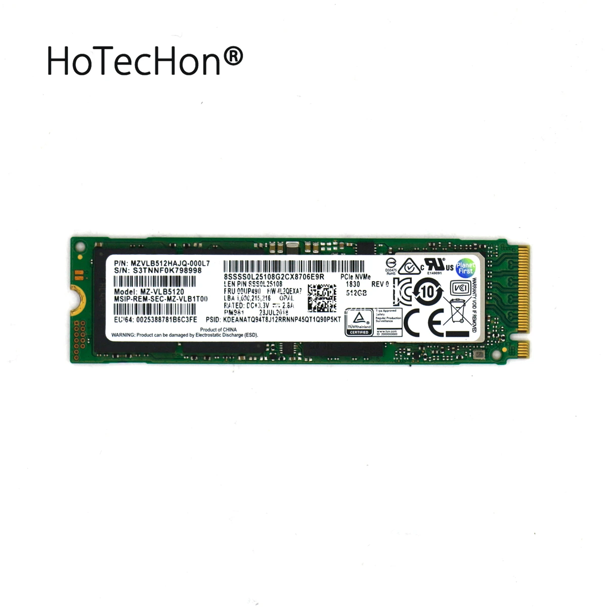 

SSS0L25108 - Genuine NVMe 512GB M.2 PCIe 3x4 2280 SSD Solid State Drive MZ-VLB5120 00UP490 for Lenovo