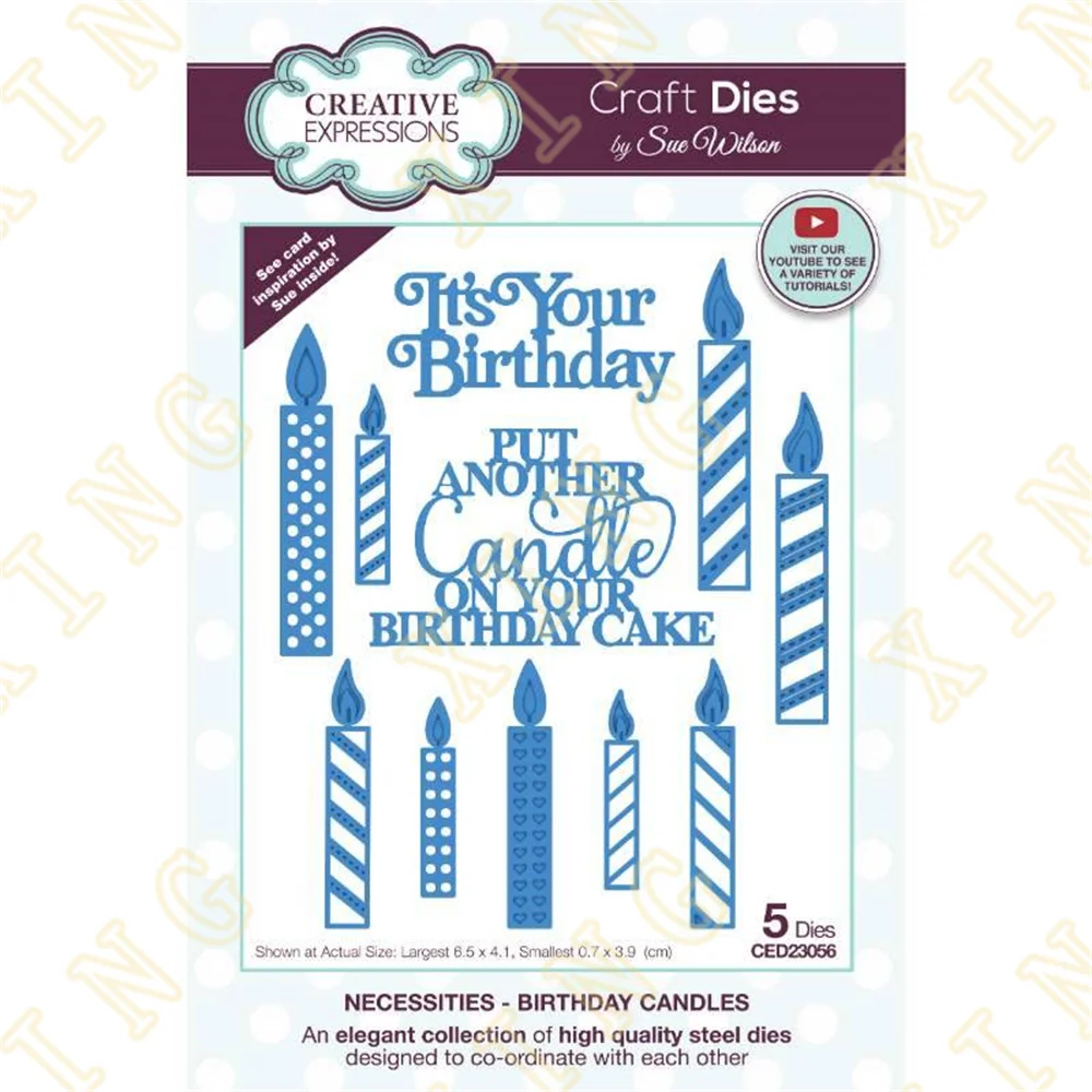 

Birthday Candles 2022 New Metal Cutting Dies Scrapbook Diary Decoration Stencil Embossing Template Diy Greeting Card Handmade