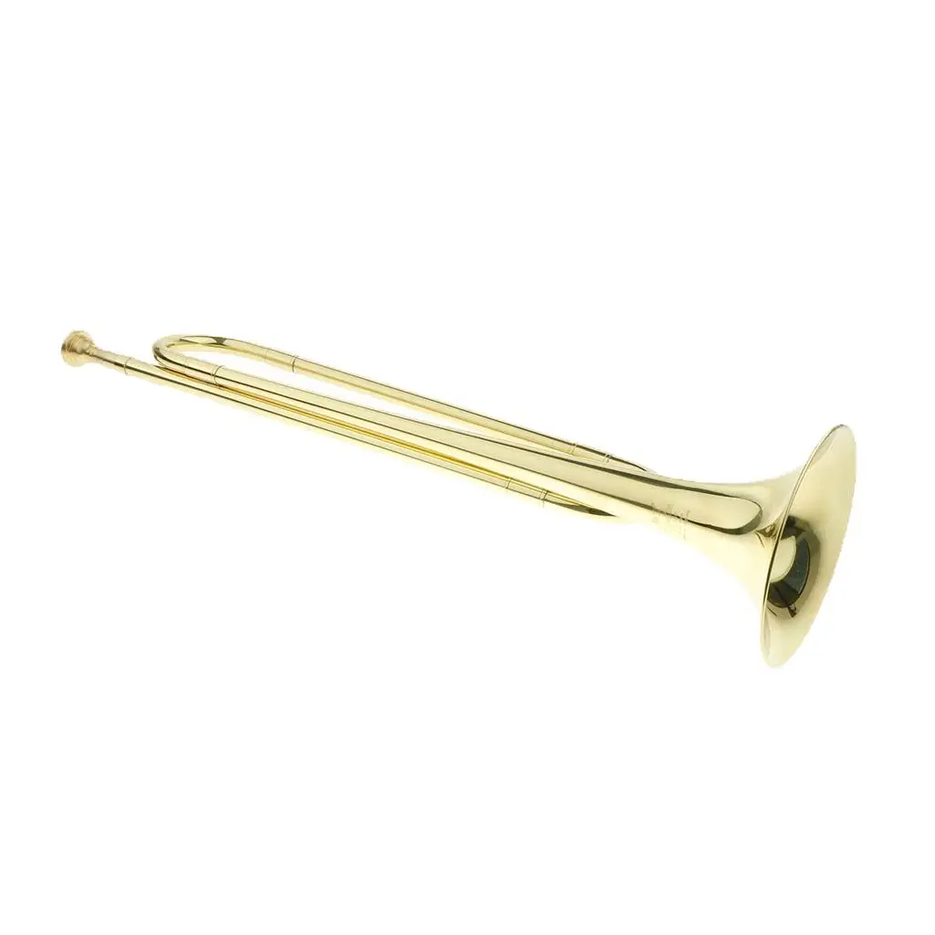 Цельный латунный инструмент Golden Student Trumpet Bugle золотой 50 5 x 12 2 см