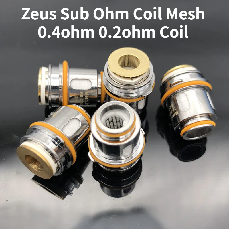 

5pcs/lot Zeus Sub Ohm Coil Mesh Coil Replacement Atomizer Coil Heads Z1 Z2 0.4ohm 0.2ohm For E Cigarette Zeus Sub Ohm Tank