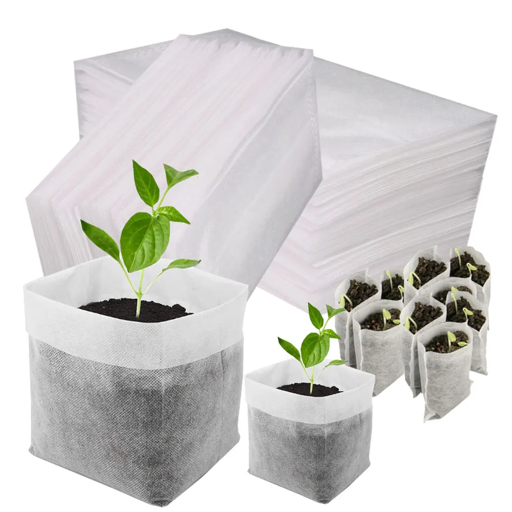 

Мешок биоразлагаемый для саженцев, мешок из нетканого материала для выращивания семян растений, для теплиц, садовых аксессуаров, инструмен...