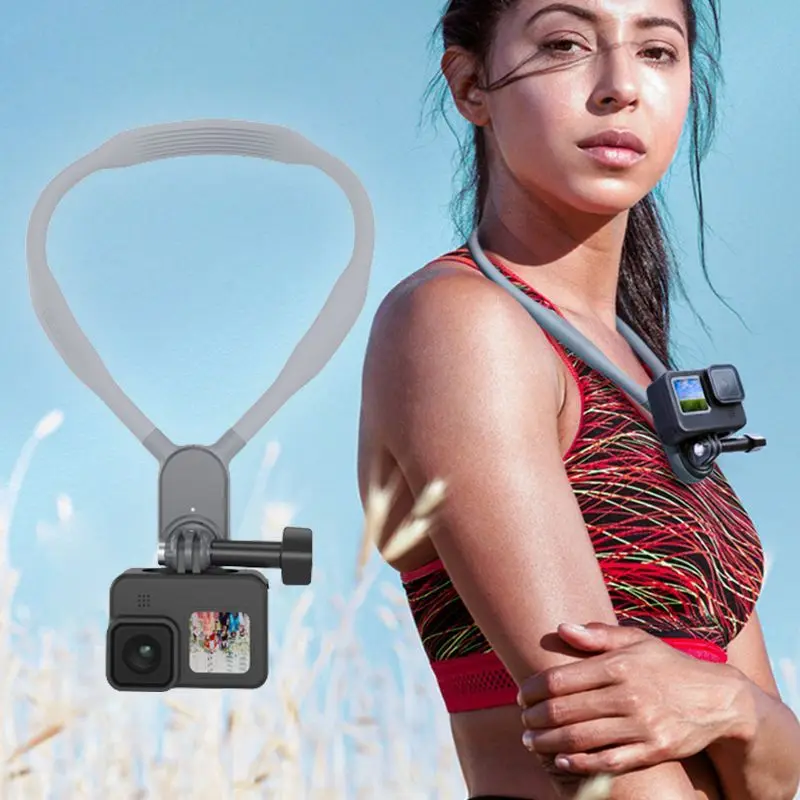 

U-shape Neck Holder Mount for Sports Camera Wearable Magnetic POV Neck Selfie Holder forGoPro Hero Insta360 DJI Action Accessory