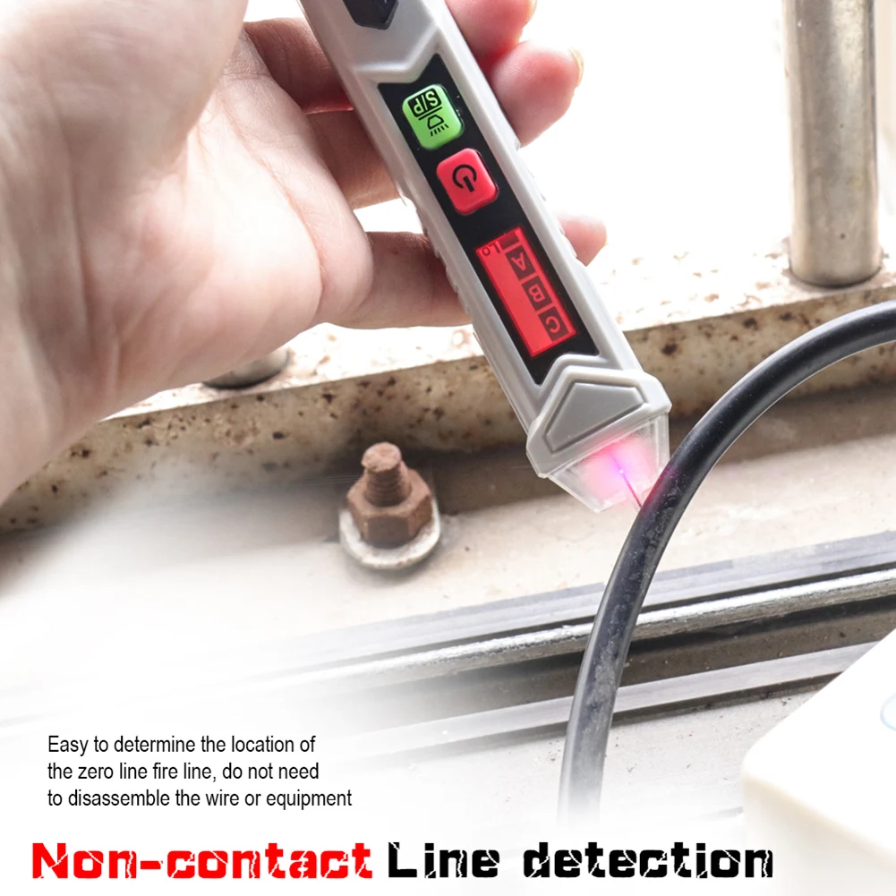 

12V-1000V Tester Meter Non-contact Strong Toughness Electric Portable Voltage Detector Digital Power Outlet Voltage