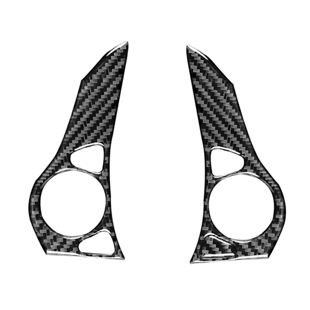 

For Honda Civic Steering Wheel Cover Black Car Front Carbon Fibre Direct Installation Interior 4 Pcs Affordable