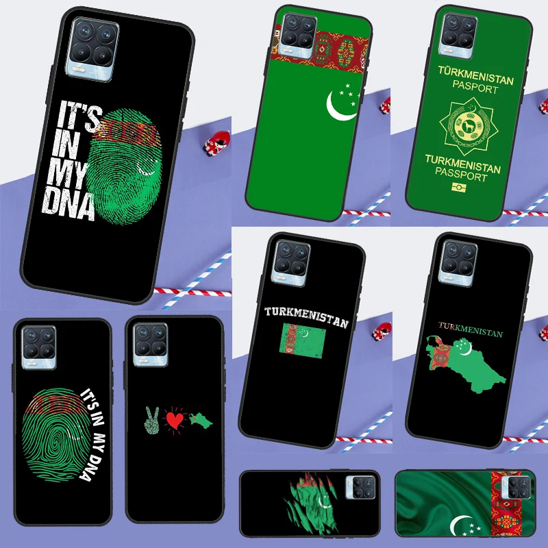 Turkmenistan чехол с флагом для Realme C55 C35 C33 C31 C30 C21Y C15 C11 8 9 10 11 Pro Plus Realme GT Neo 5 3 2T 3T