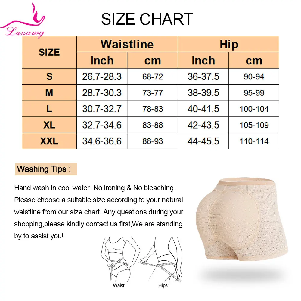 LAZAWG Women Hip Shapewear Butt Lifter Panties Hip Enhancer Fake Big Ass Booty Seamless Hip Pad Push Up Panties Body Shaper