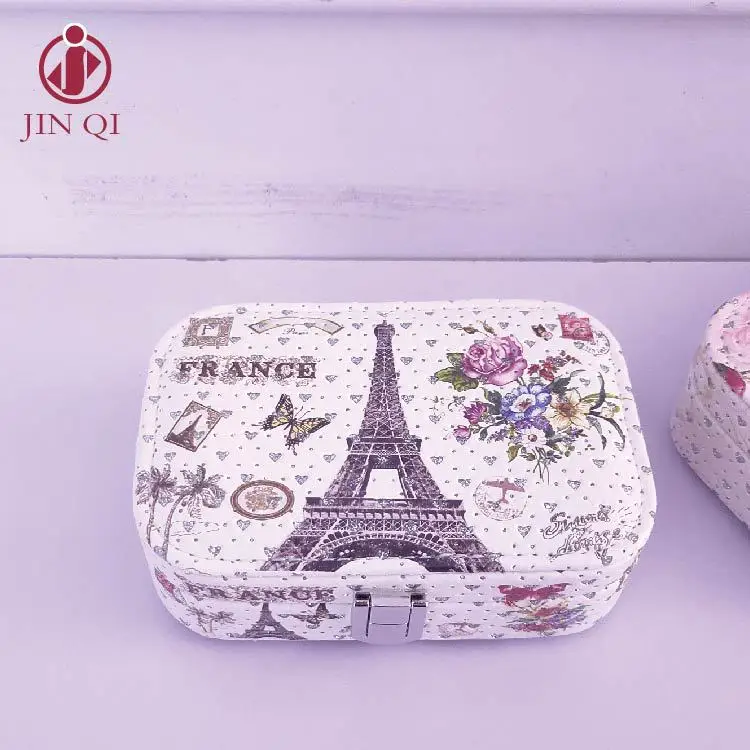 

Шкатулка для ювелирных изделий Jin's Home в британском стиле, портативная дорожная шкатулка для колец, серег, ожерелий, ювелирных изделий