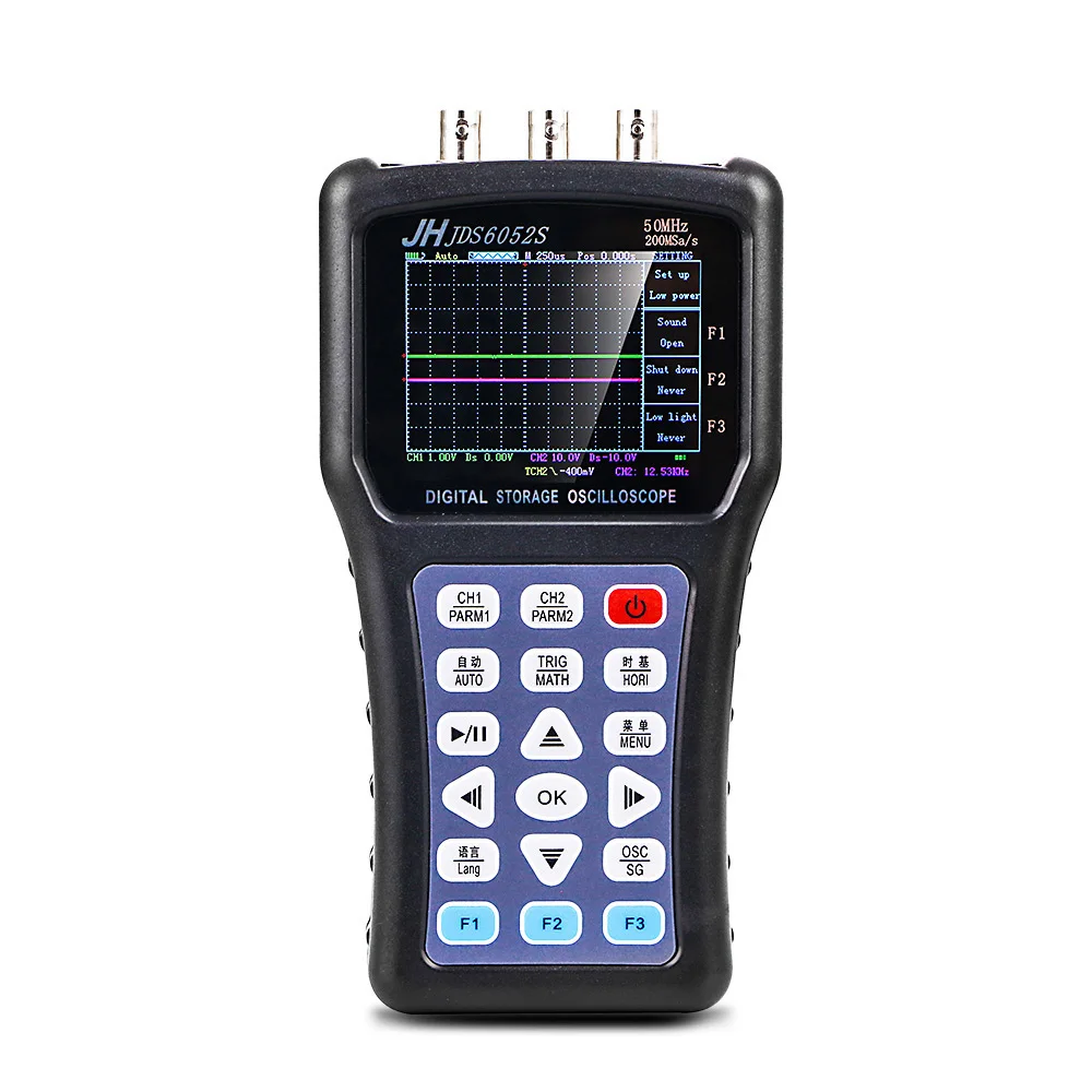 

Jinhan JDS6052S usb oscilloscope 200M 50MHz Bandwidth 2Channel Sign Signal transmitter Digital Storage Oscilloscope