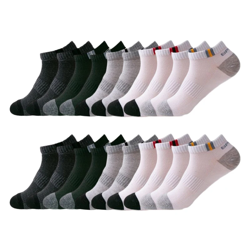 8 Pairs Men Knitted Cotton Soft Sports Socks Breathable Comf