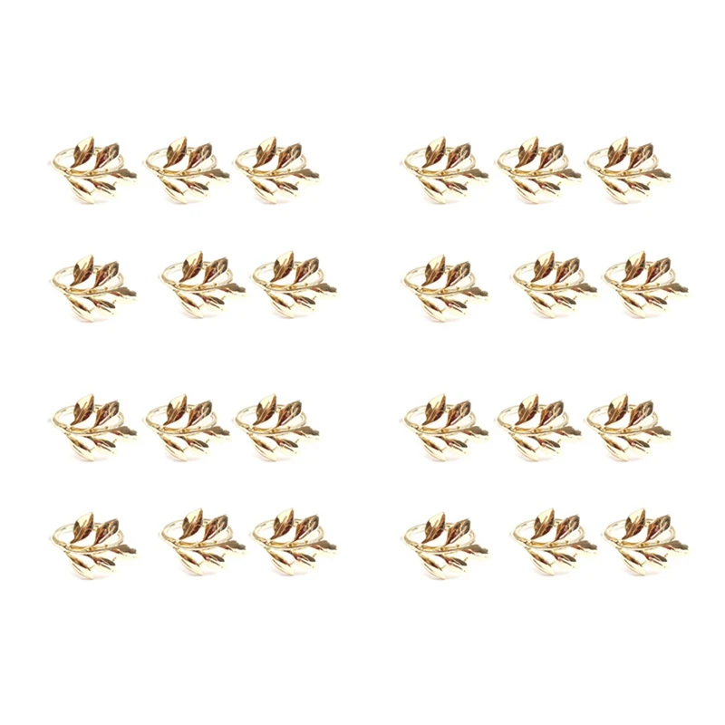 

24 шт., кольца для салфеток в виде листьев