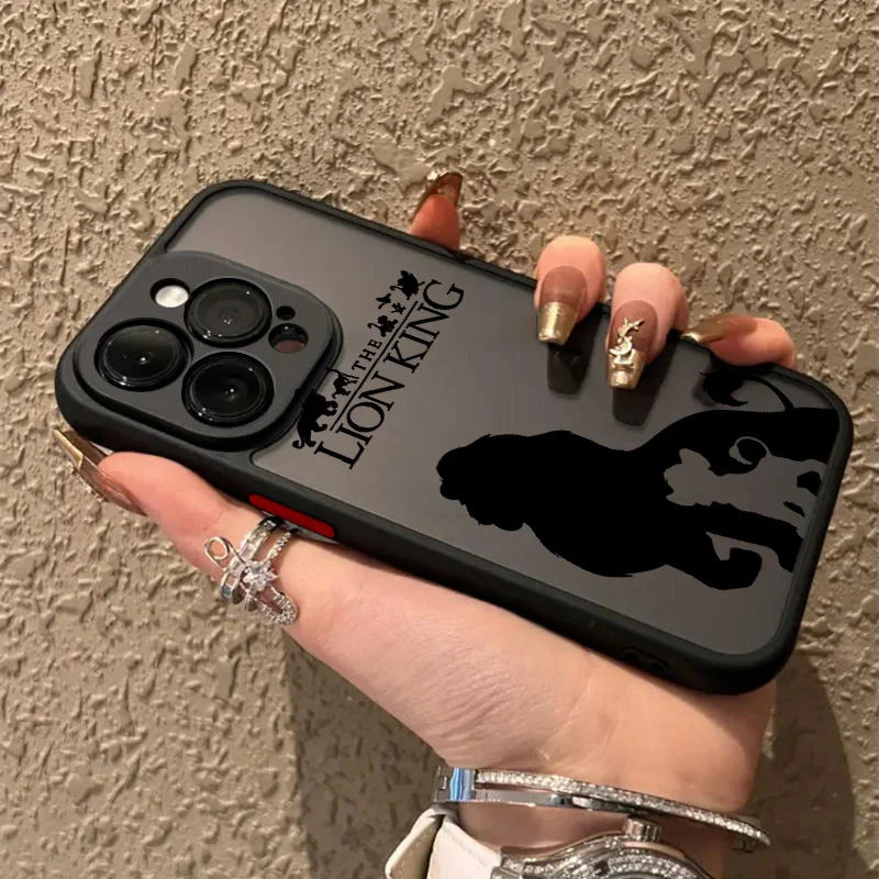 Disney The Lion King Phone Case For Apple iPhone 16 15 14 13 12 11 Mini XS X Pro Max Plus Frosted Translucent Cover