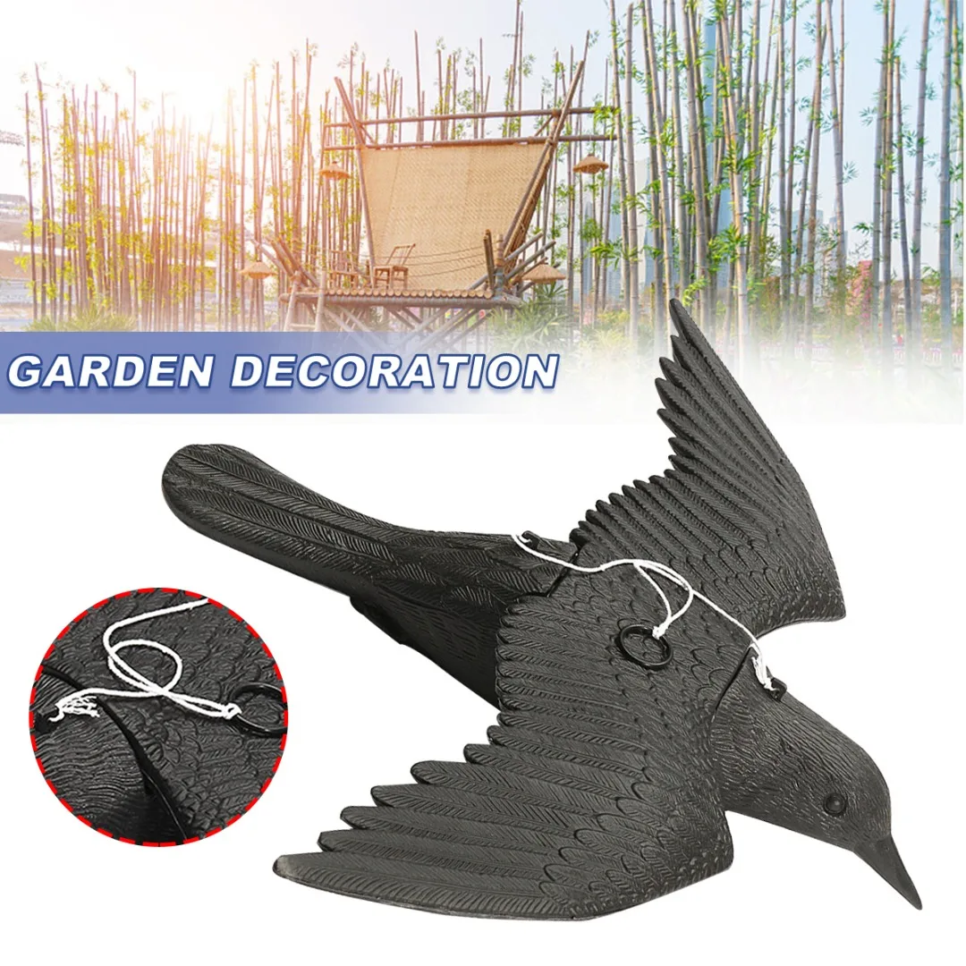 

Bird model for garden decoration, lifelike animal pendant decoration, dead crow bait, lifelike, black, super large, feather crow