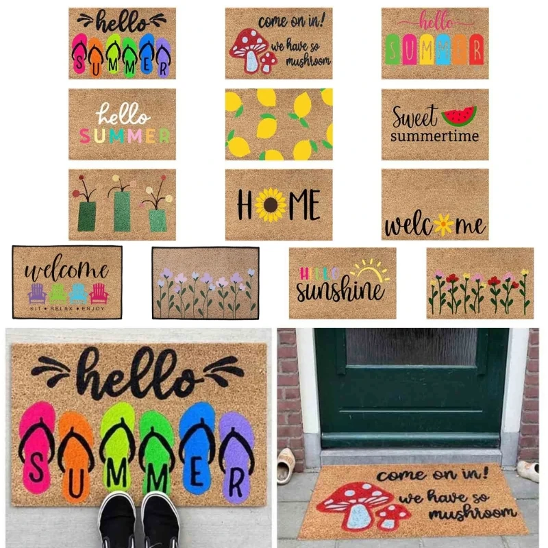 

Summer Holiday Floor Doormat for Entrance Door Entryway Foot Mat Rugs Bathroom