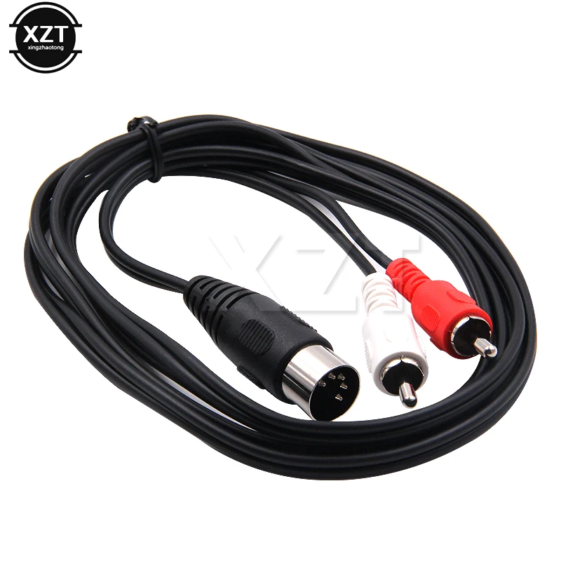 

NEW 5-Pin DIN Male MIDI Cable to 2 Dual RCA Male Plug Audio Cable For Naim, Quad Stereo Systems 50CM 150CM High Quality