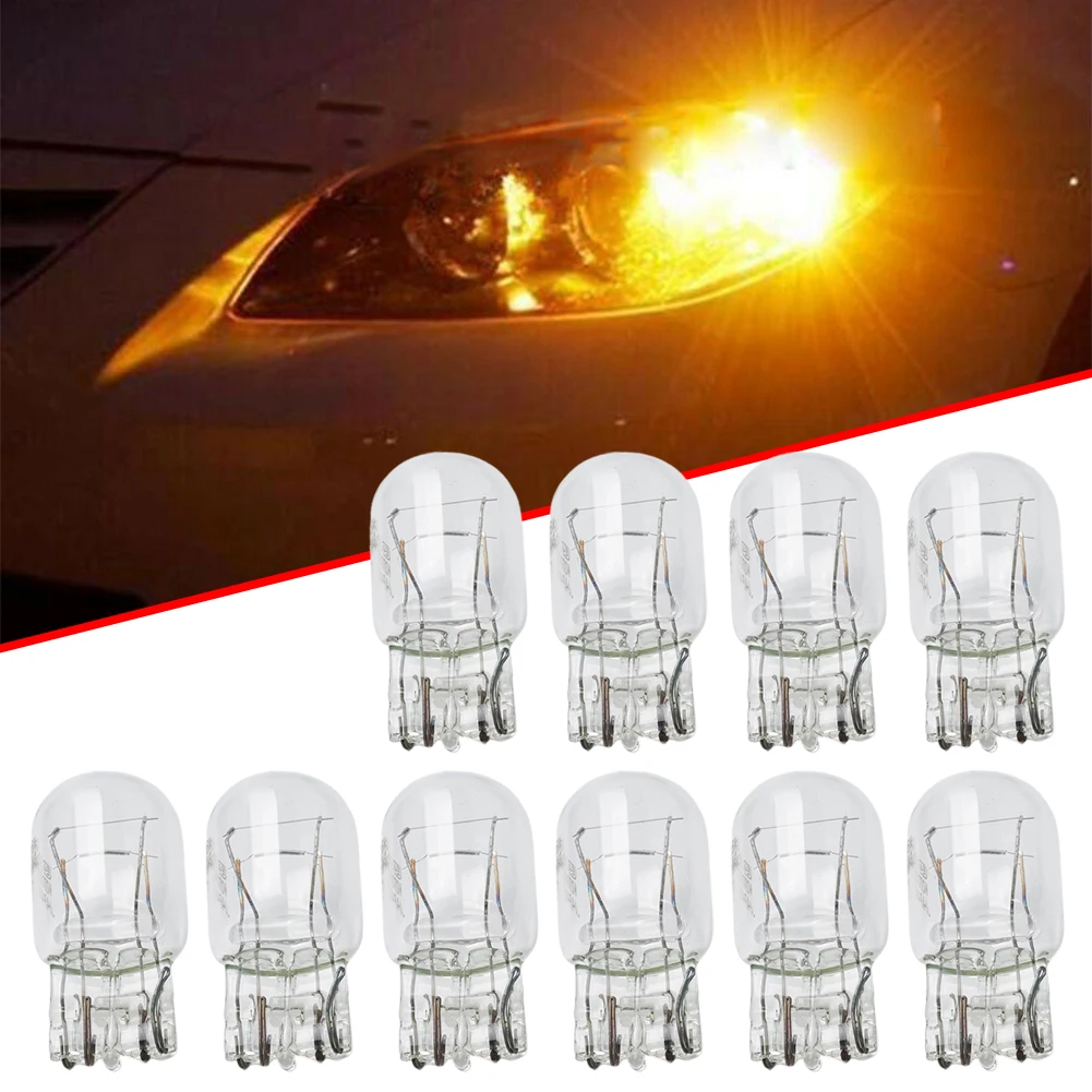 

10X Brake Tail Light Bulbs T20 7443 1891 21/5W Clear Glass Turn Signal Stop Tail Light Bulbs High Quality Bright Car Accessories