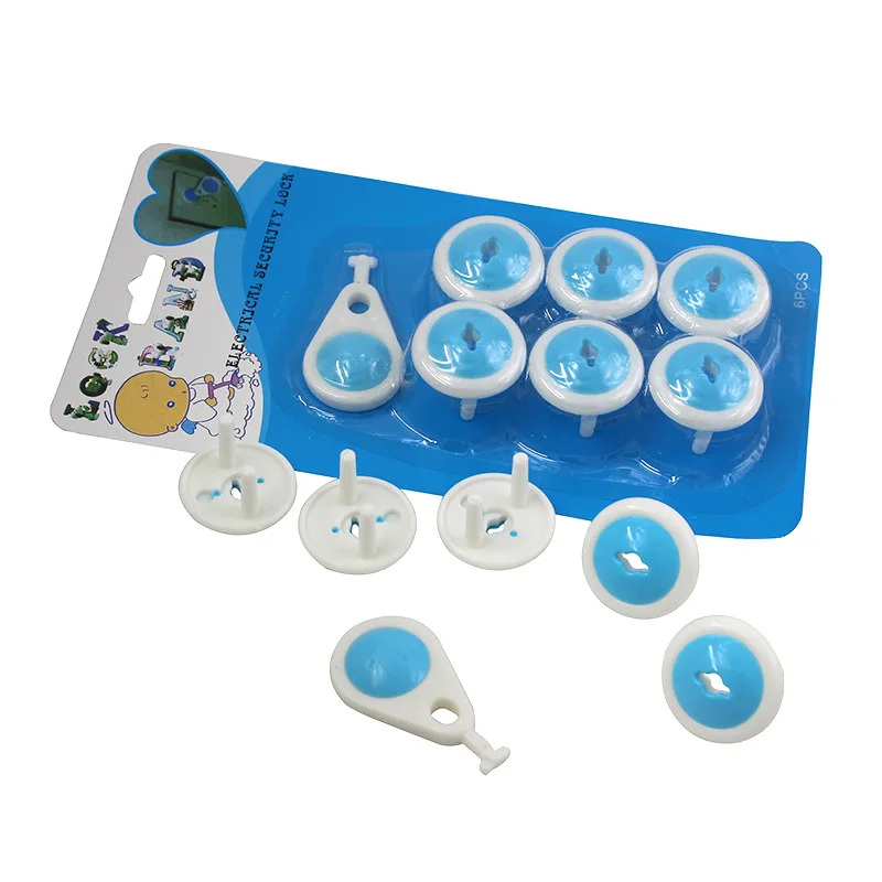 

6 шт., защитные двухфазные розетки для безопасности детей