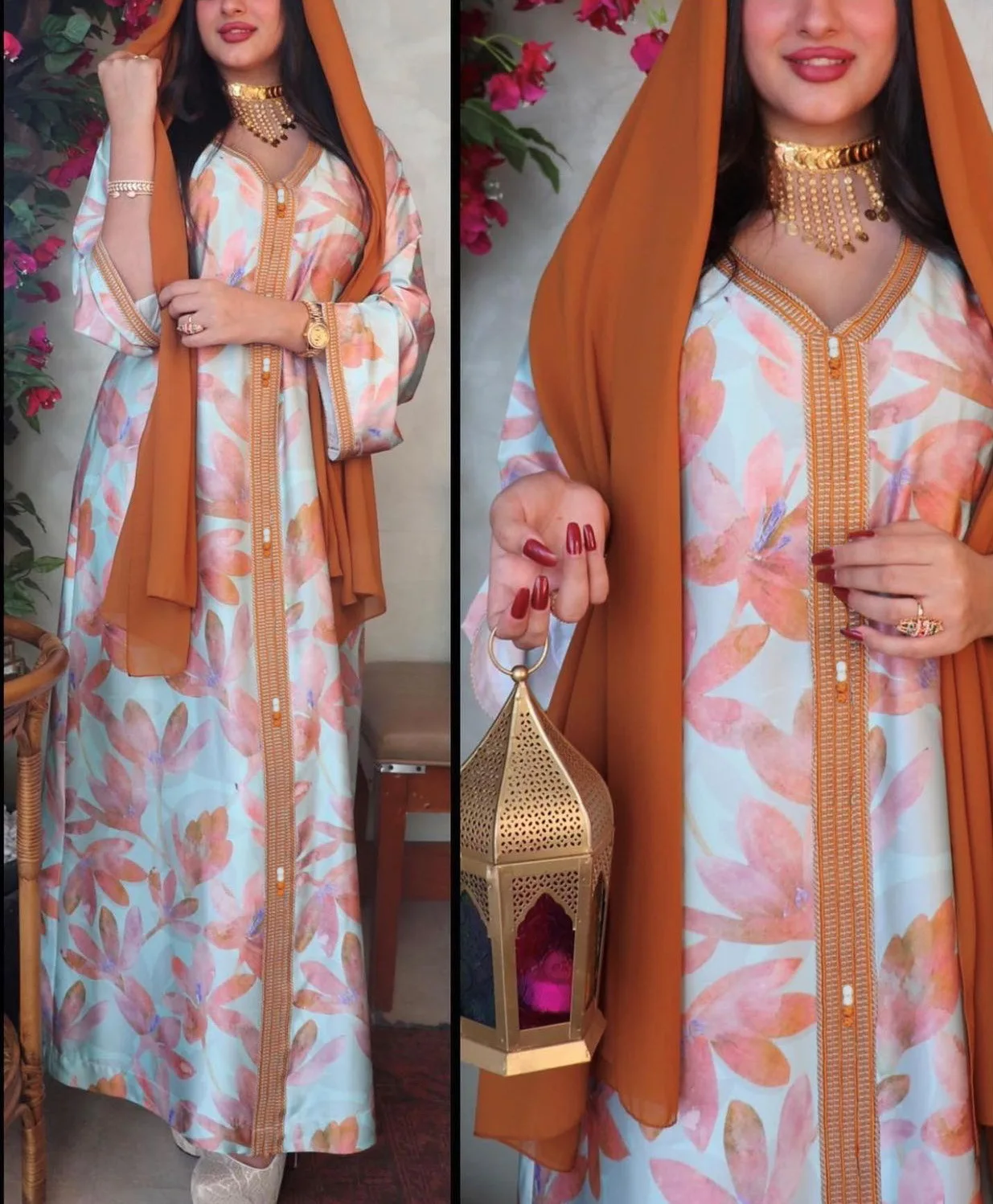 Kaftan Abaya Dubai Muslim Hijab Maxi Dress Islam Turkey Dresses Abayas For Women Vestidos Djellaba Robe Longue Musulman Femme