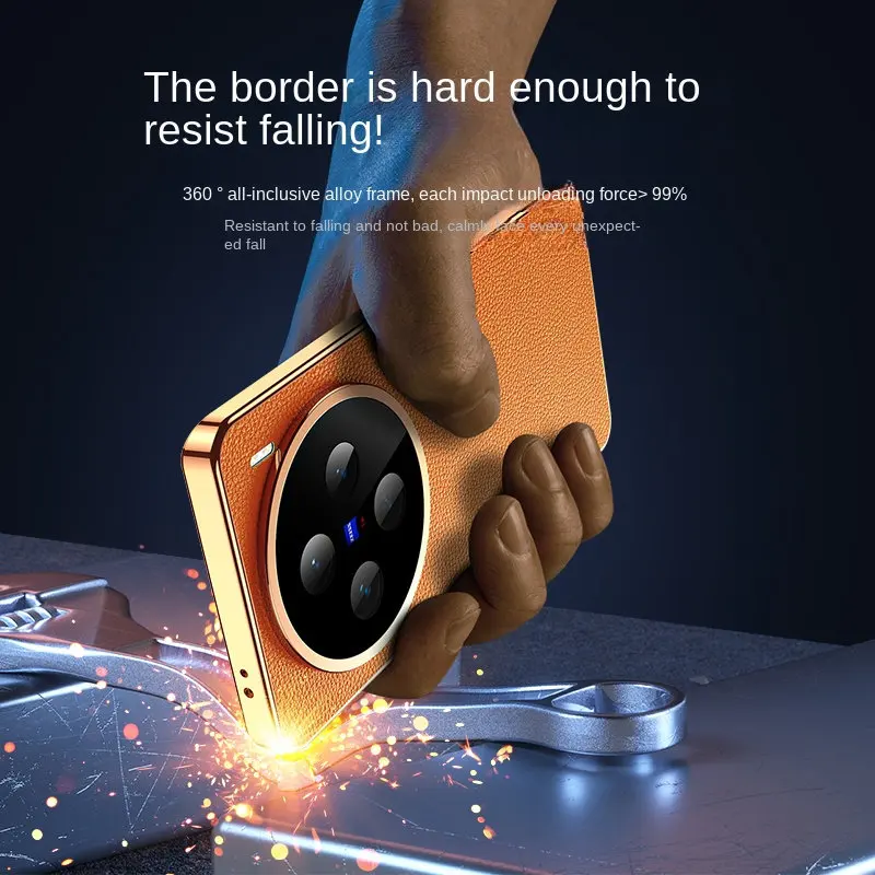 360 полная защита металлический бампер прозрачное Переднее стекло для Vivo X100 чехол