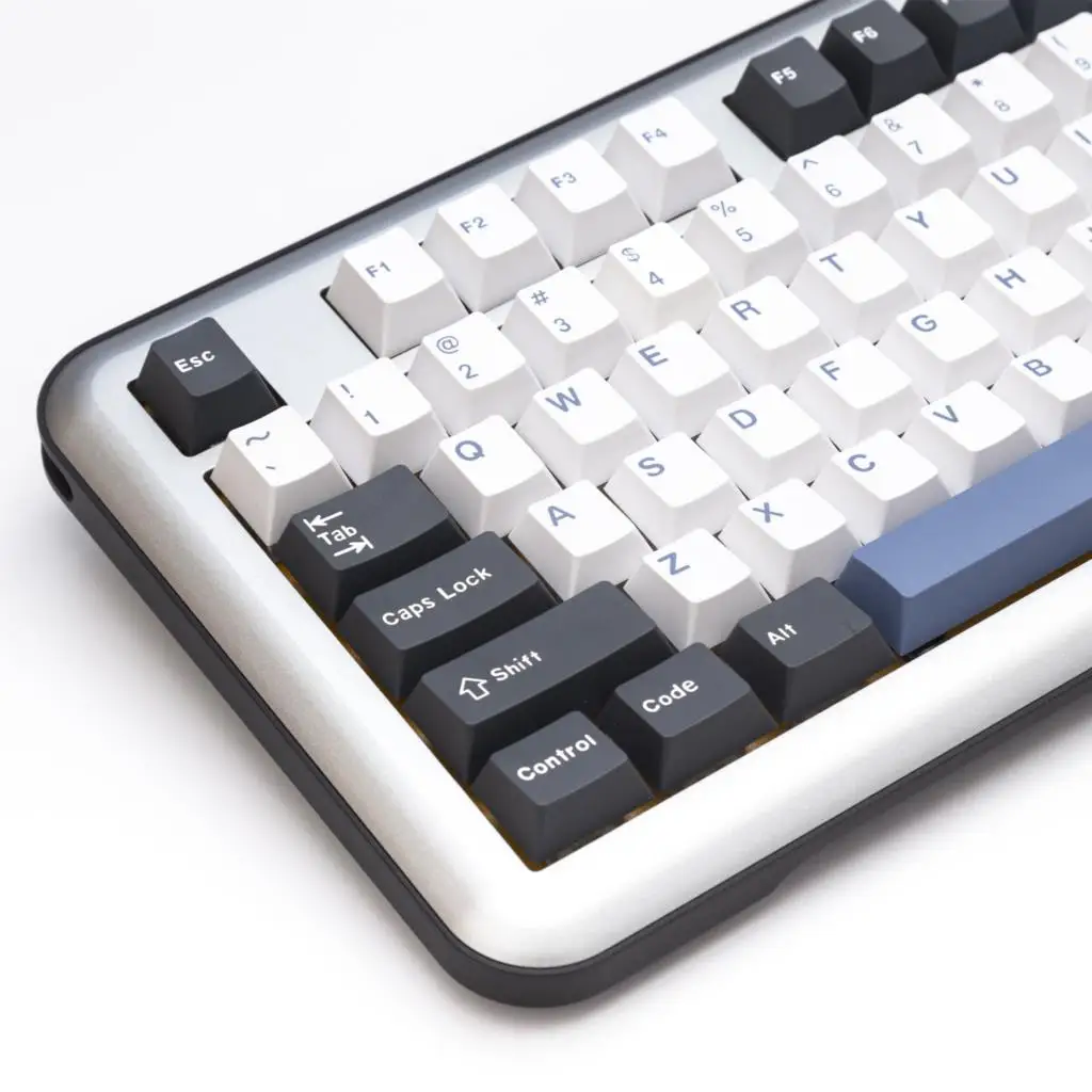 Фото Колпачки для клавиш Arctic GMK 173, колпачки для клавиш Cherry Profile Double Shot PBT для механической клавиатуры MX Switch, черные, белые колпачки для клавиш ISO DIY №1