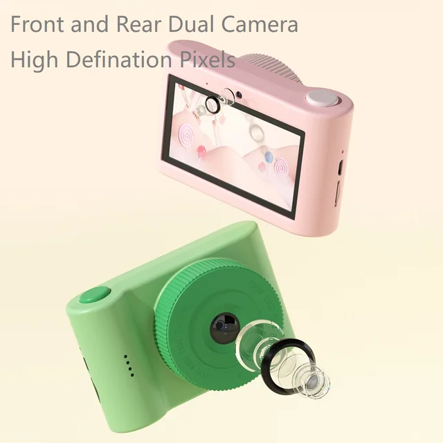 Kids Digital Camera 1080p Photo Video Camera Children 3.0 Inch Touch Screen Camcorder Cameras 48M Pixels Cute Toy Christmas Gift 2