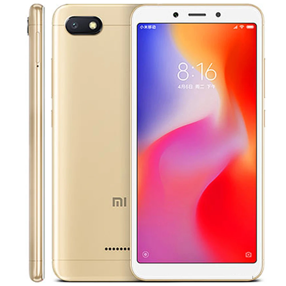 

unlocked Xiaomi redmi 6A 5.45inch 13MP smartphones Android 4G LTE global version 16G ROM octa core mobile phones cellphones cell