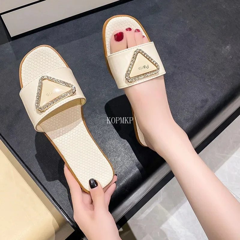 

Сандалии женские на плоской подошве, роскошные дизайнерские босоножки, Повседневная Уличная одежда, лето 2024