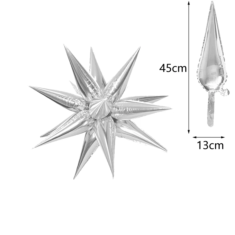 

Фольгированные воздушные шары-звезды 12/24 шт., золотые, черные, красные