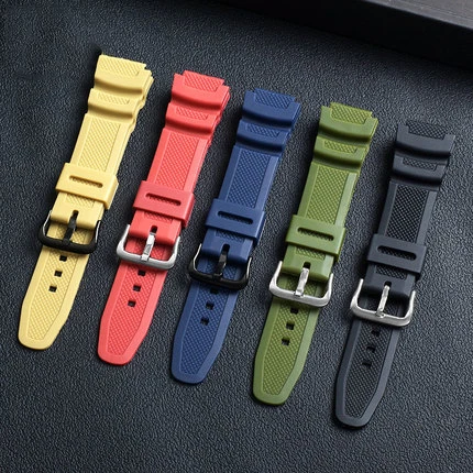 

FOR CASIO SGW-300H/400/MRW200/AEQ-110/A168 AE1000 Series Watch Band Rubber Bracelet 18MM Professional Watch Accessories Strap