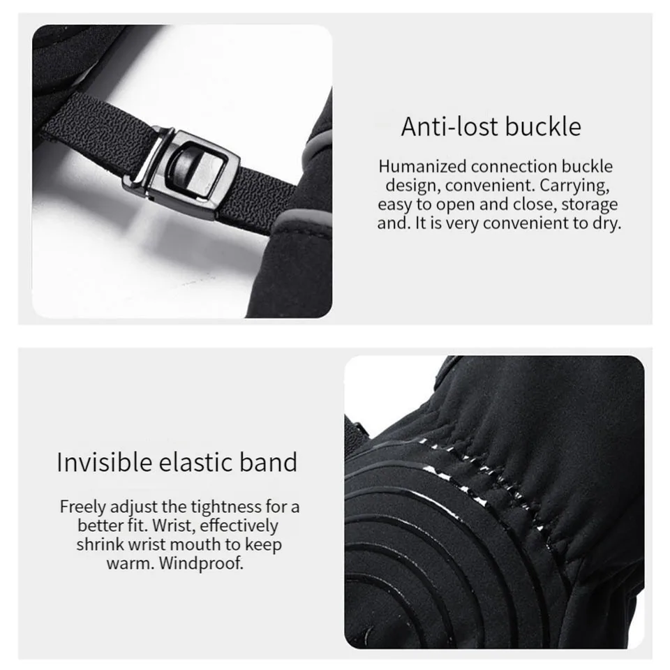 Зимние велосипедные водонепроницаемые Нескользящие перчатки с сенсорным