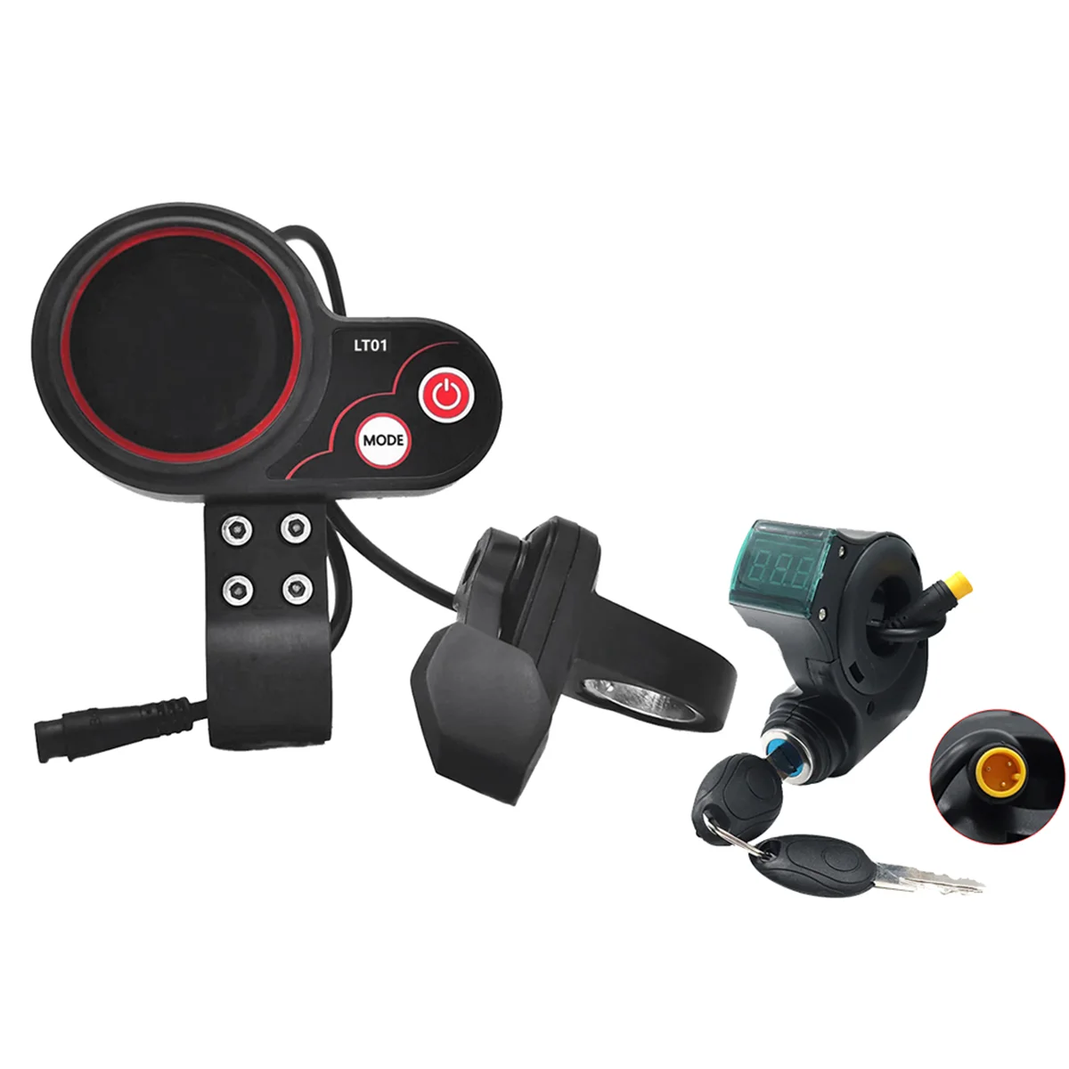 LT01 Дисплей Дроссельная заслонка + 6-контактный ключ замка зажигания для скутера