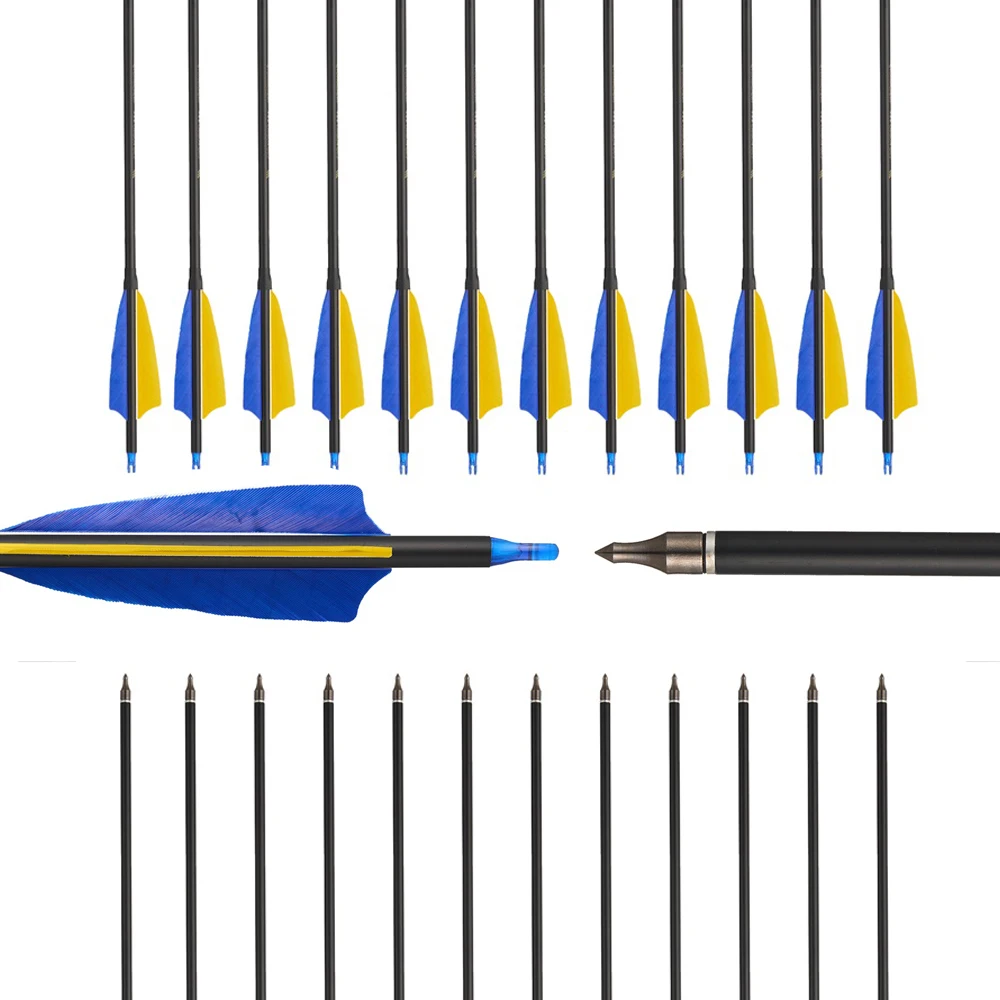 31 5 '➬hery смешанные карбоновые стрелы 600 мм позвоночник 4'' сменные