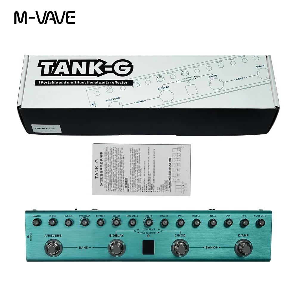 M-VAVE Tank-G электрическая гитара многофункциональная педаль с эффектами 36