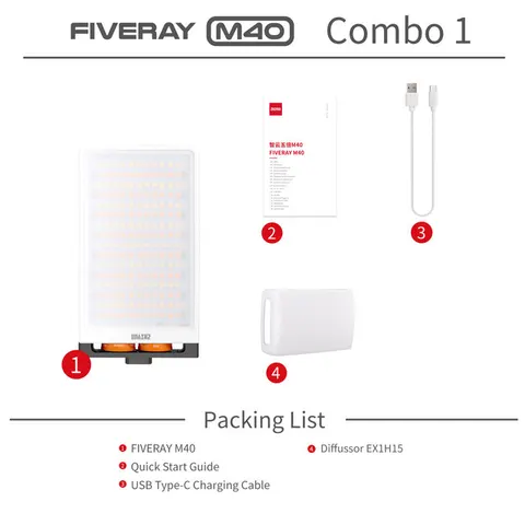 Zhiyun FIVERAY M40  двухцветный LED светильник