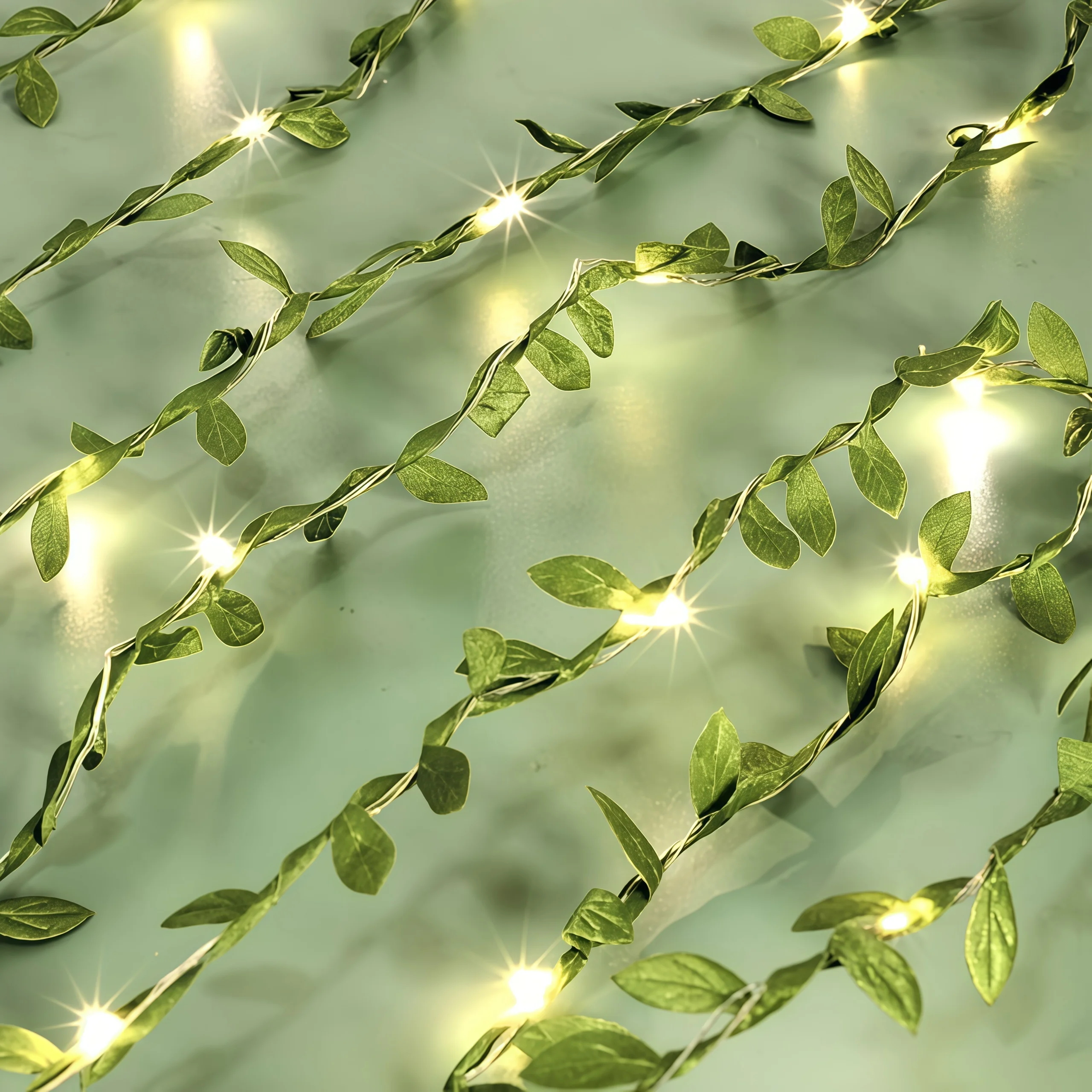 

LED Green Leaf Garland OKAL RED EAST