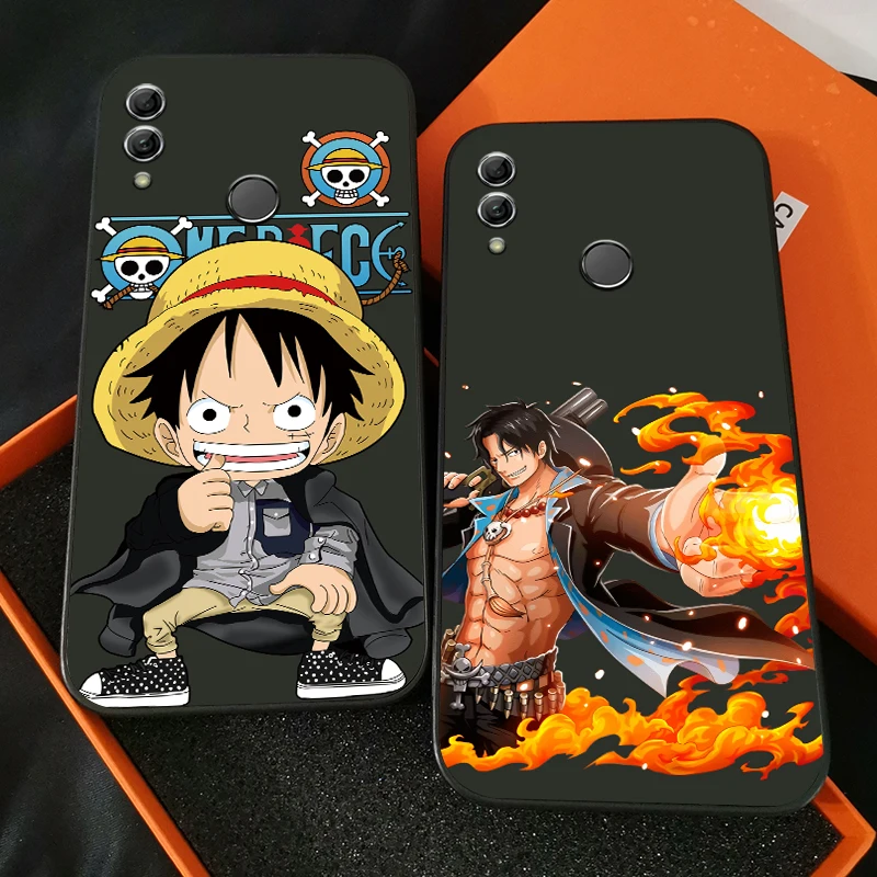 

ONE PIECE Monkey D. Luffy Phone Case For Huawei Honor 7A 7X 8 8X 8C 9 V9 9A 9X 9 Lite 9X Lite Black Silicone Cover Carcasa