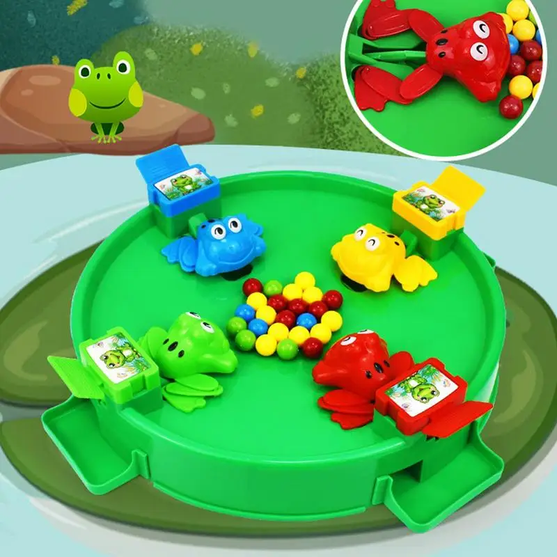 

Hungry Frogs Children Board Game Frog Eating Beans Toy Kids Educational Toys Family Party Parent-child Interactive Table Games